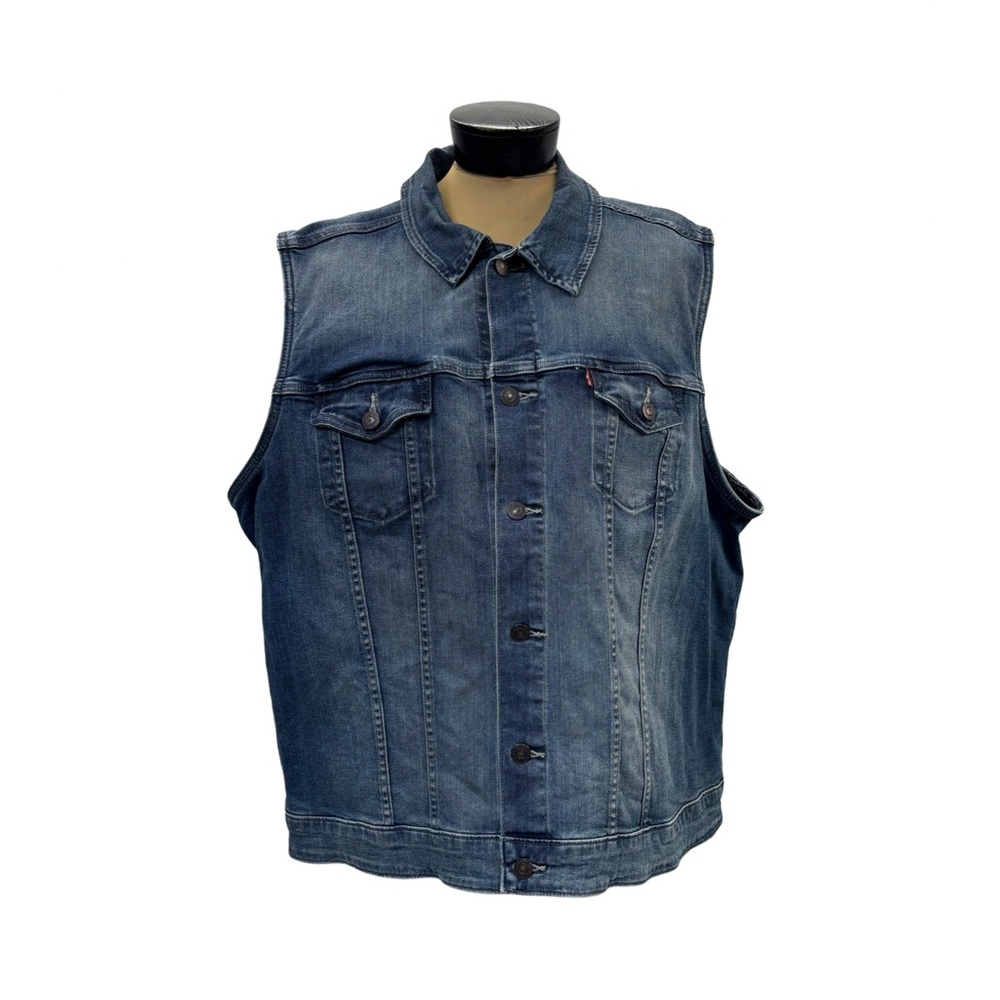 Levi Strauss & Co Womens Denim Vest Size 3X Blue